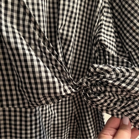 NY Collection Plus Size Cotton Gingham Wrap Dress – Size 2X - Picture 8 of 10